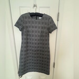 Calvin Klein Women's Black & Gray Checkered Mini Dress Size 6